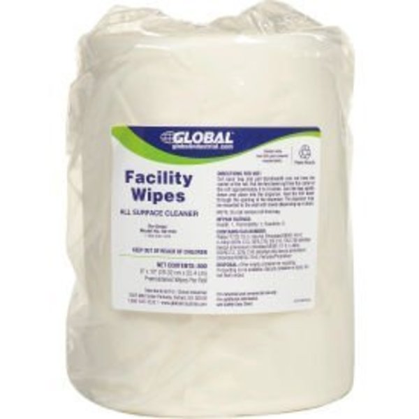 Global Equipment Facility Wipes, 800 Wipes/Refill Roll, 2 Refills/Case 1574GL